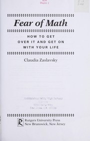 Cover of: Fear of math by Claudia Zaslavsky