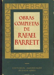 Cover of: Obras completas de Rafael Barrett 