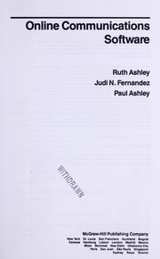 Cover of: Online communications software by Ruth Ashley
