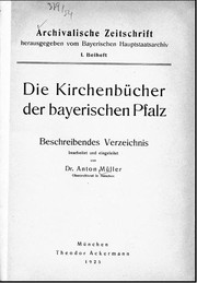 Cover of: Die Kirchenbücher der bayerischen Pfalz