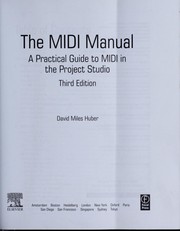 Cover of: The MIDI manual: a practical guide to MIDI in the project studio