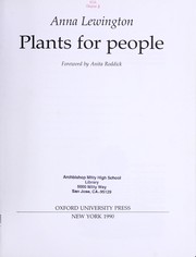 Cover of: Plants for people | Anna Lewington