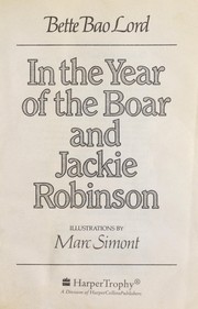 Cover of: In the Year of the Boar and Jackie Robinson.