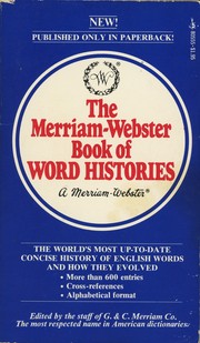 Cover of: The Merrriam-Webster Book of Word Histories