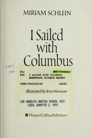 Cover of: I sailed with Columbus by Miriam Schlein