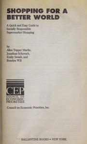 Cover of: Shopping for a better world by Alice Tepper Marlin
