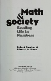 Cover of: Math & society by Robert Gardner