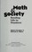 Cover of: Math & society