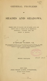 Cover of: General problems of shades and shadows