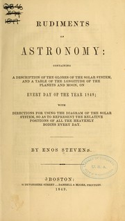 Rudiments of astronomy by Enos Stevens