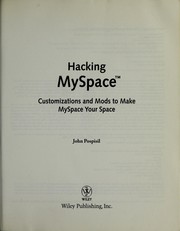 Cover of: Hacking MySpace by John Pospisil