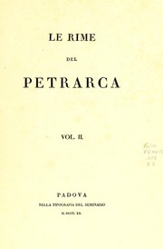 Cover of: Le rime del Petrarca. by Francesco Petrarca