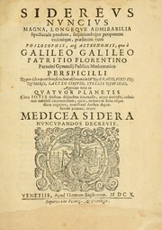 Sidereus nuncius by Galileo Galilei