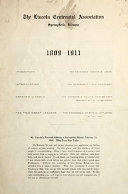 Cover of: The Lincoln Centennial Association Springfield, Illinois, 1809-1911: [program]