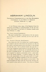 Cover of: Abraham Lincoln.: Proceedings in the Supreme court of Illinois