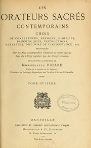 Cover of: Les Orateurs sacres contemporains: choix de conferences, sermons ...