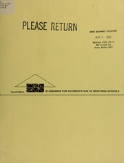 Cover of: Standards for accreditation of Montana schools.