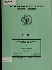 Cover of: Navy inventory management decision-making