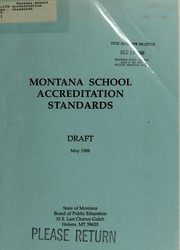 Cover of: Montana school accreditation standards: draft
