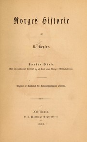 Cover of: Norges historie by Rudolph Keyser