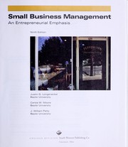 Cover of: Small business management by Justin Gooderl Longenecker