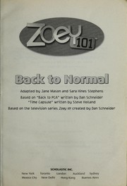 Cover of: Back to Normal (Zoey 101 #5)