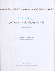 Cover of: Sociology by James M. Henslin, James M. Henslin