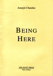 Cover of: Being Here: Ten Poems & a Statement