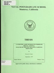 Cover of: A 3-channel 14-bit optimum SNS wideband digital antenna: analysis of the electro-optic sampling front end