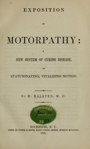 Cover of: Exposition of motorpathy