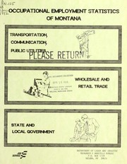 Cover of: Occupational employment statistics: 1982 statewide survey of transportation, communication & utilities, wholesale & retail trade, state & local government