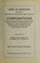 Cover of: Laws of Montana relating to incorporation, powers, fees and annual report of corporations, other than insurance, banking, railroad, motor carriers, building and loan associations, and municipal or public corporations, and excepting license tax, blue sky laws and general property tax laws