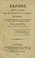 Cover of: Exposé des faits qui ont précédé et suivi la cession de Parga