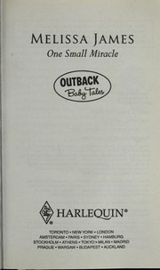 Cover of: One small miracle