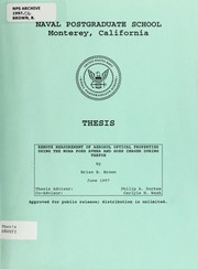 Cover of: Remote measurement of aerosol optical properties using the NOAA POES AVHRR and GOES Imager during TARFOX by Brian B. Brown