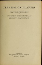 Cover of: Treatise on planers