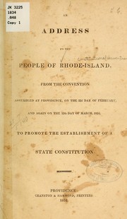 An address to the people of Rhode-Island by Rhode Island