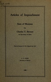 Articles of impeachment by Stewart, Charles T. of Montana