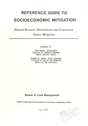 Cover of: Reference guide to socioeconomic mitigation by Paul Myers