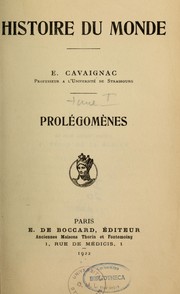 Cover of: Histoire du monde by Eugène Cavaignac