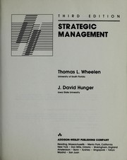 Cover of: Strategic Management (Managing Human Resources Series) by Thomas L. Wheelen, J. David Hunger