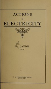 Cover of: Actions of electricity