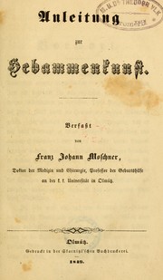 Cover of: Anleitung zur Hebammenkunst