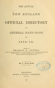 Cover of: The Annual New England official directory and general hand-book ... by Charles Richard Tuttle