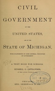 Civil government of the United States by Russell Cowles Ostrander