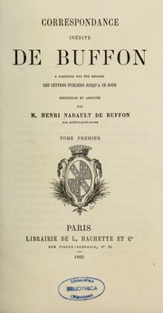 Cover of: Correspondance inédite de Buffon