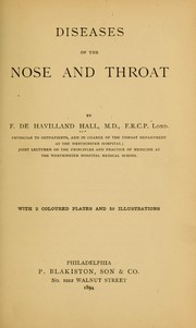 Cover of: Diseases of the nose and throat