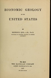Cover of: Economic geology of the United States by Ries, Heinrich