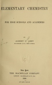 Cover of: Elementary chemistry for high schools and academies