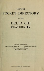 Cover of: Fifth pocket directory of the Delta chi fraternity by Delta chi. [from old catalog]